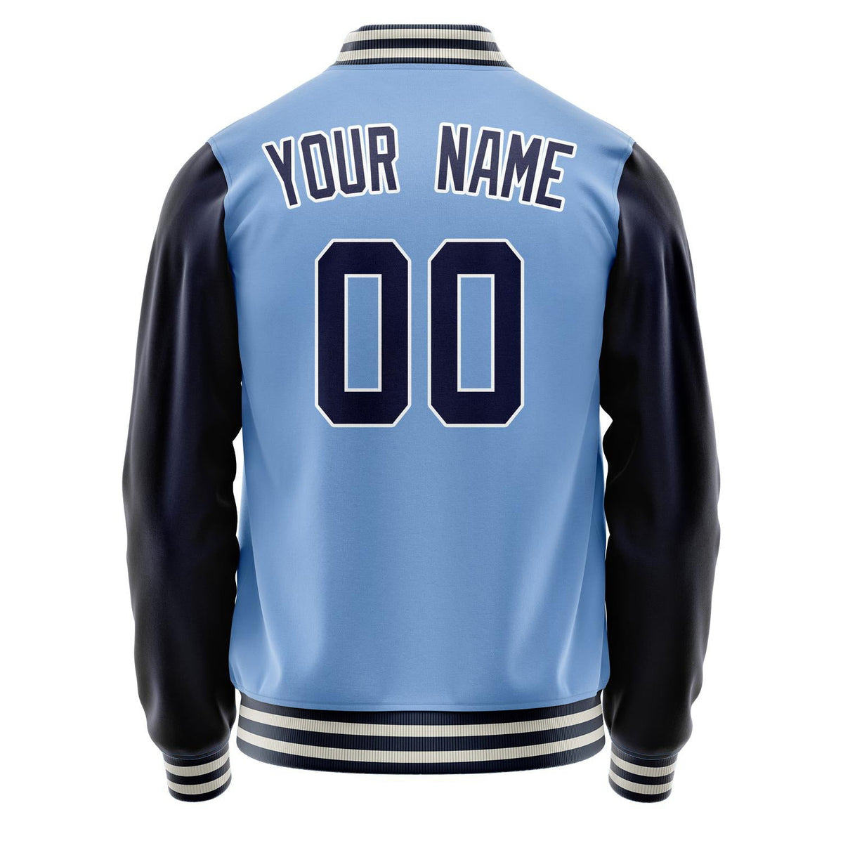 Custom Light-Blue Navy Solid Color Varsity Letterman Jacket JA02240617JC251