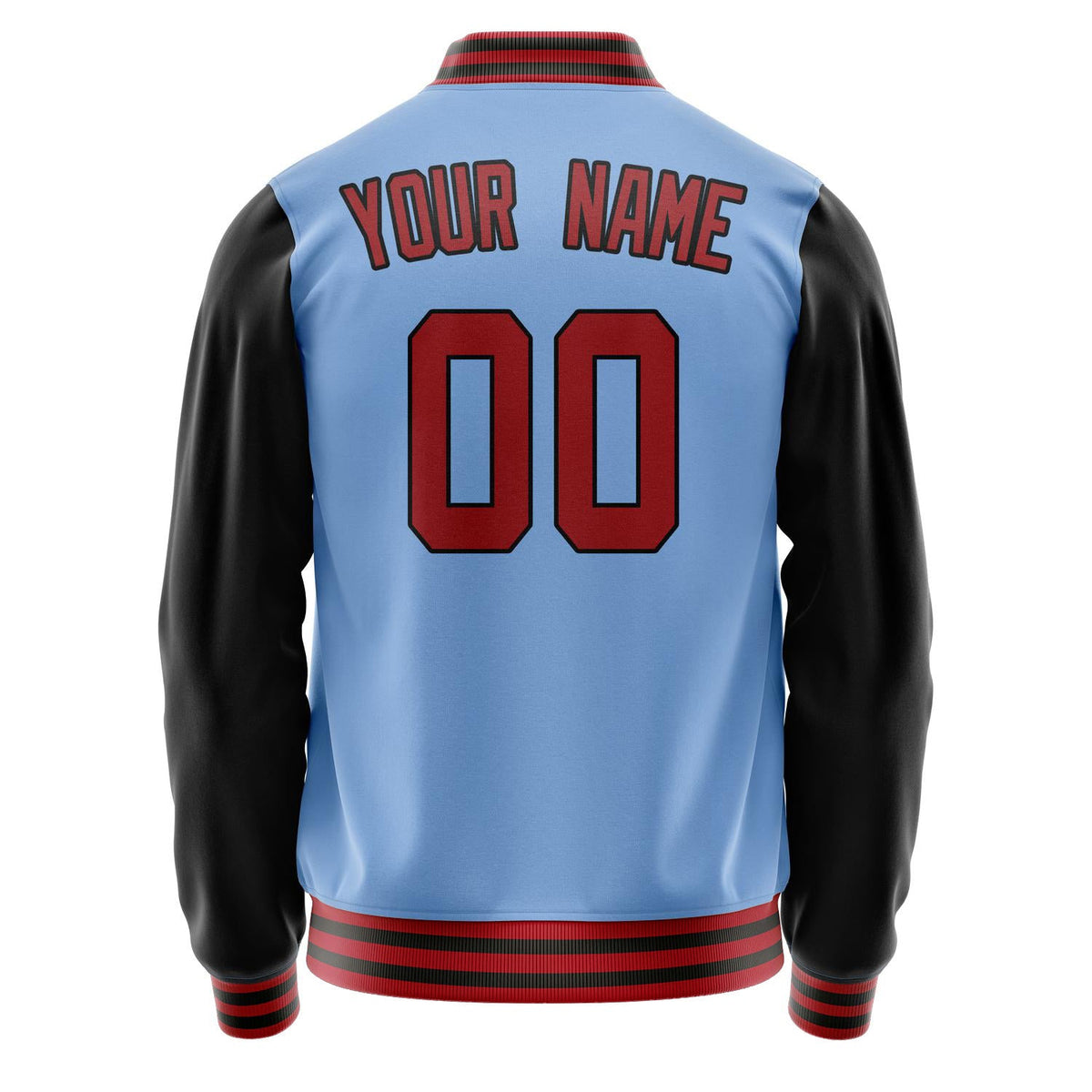 Custom Light-Blue Crimson Solid Color Varsity Letterman Jacket JA02240617JC257