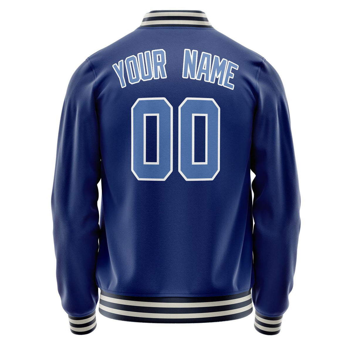 Custom Royal Light-Blue Solid Color Varsity Letterman Jacket JA02240617XF552