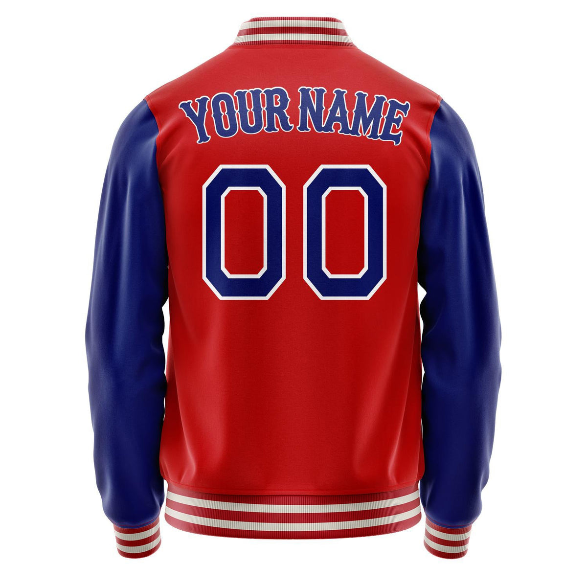 Custom Red Royal Solid Color Varsity Letterman Jacket JA02240617XY409