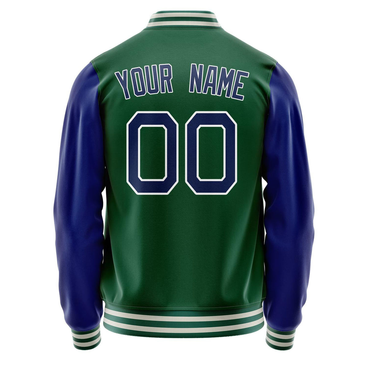 Custom Kelly-Green Royal Solid Color Varsity Letterman Jacket JA02240617ZF222