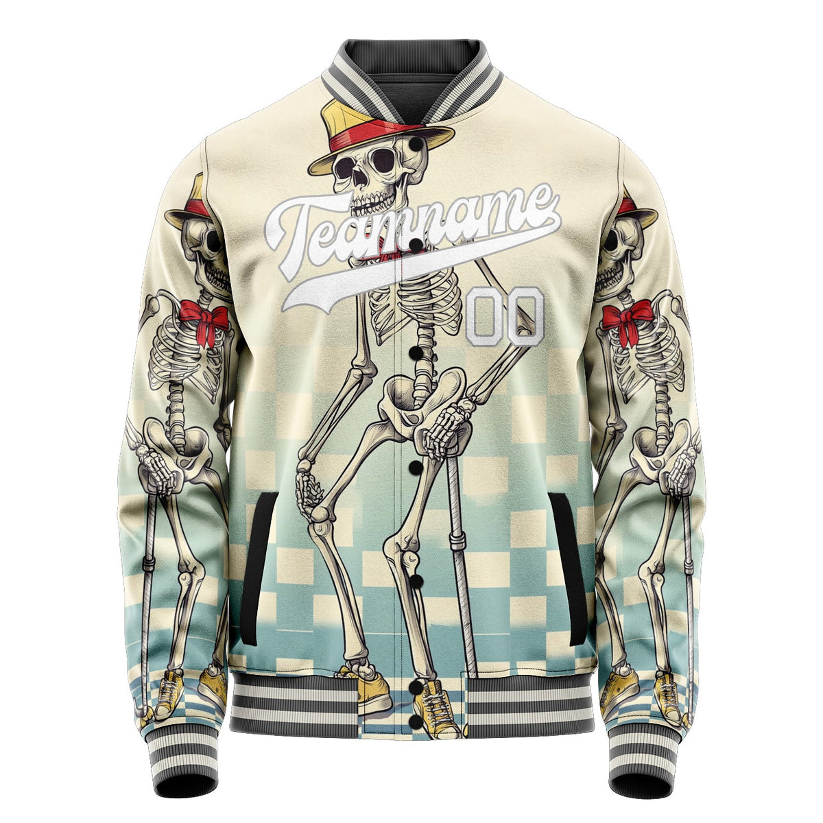 Custom Cream Skull Jacket