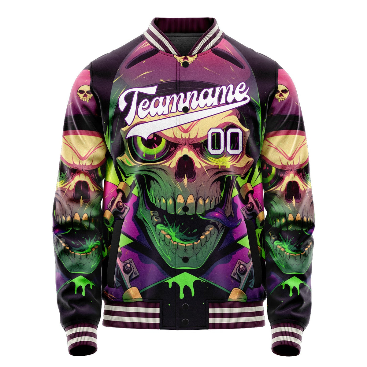 Custom Purple Skull Jacket