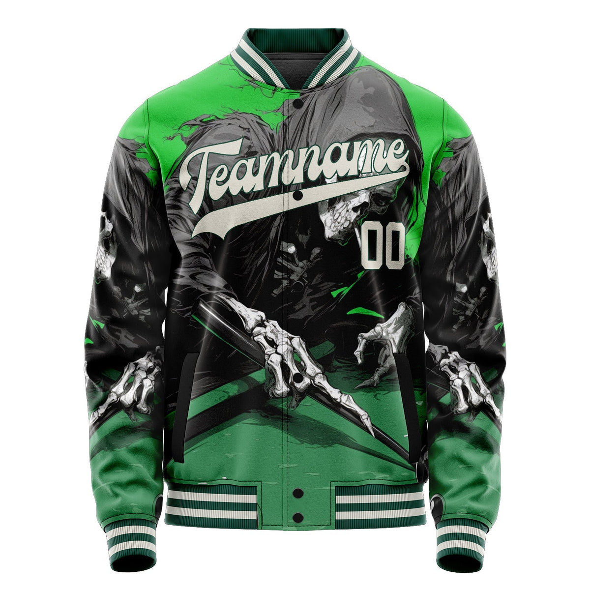 Custom Green Skull Jacket