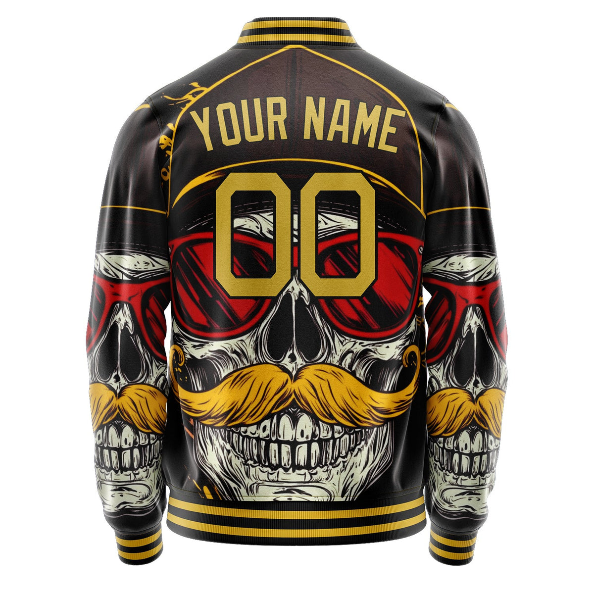 Custom Old Gold Skull Jacket