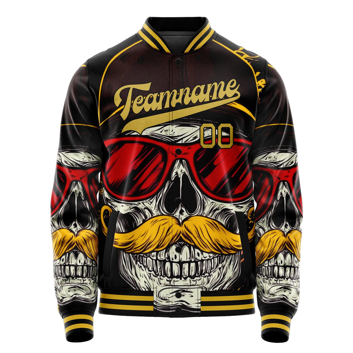 Custom Old Gold Skull Jacket