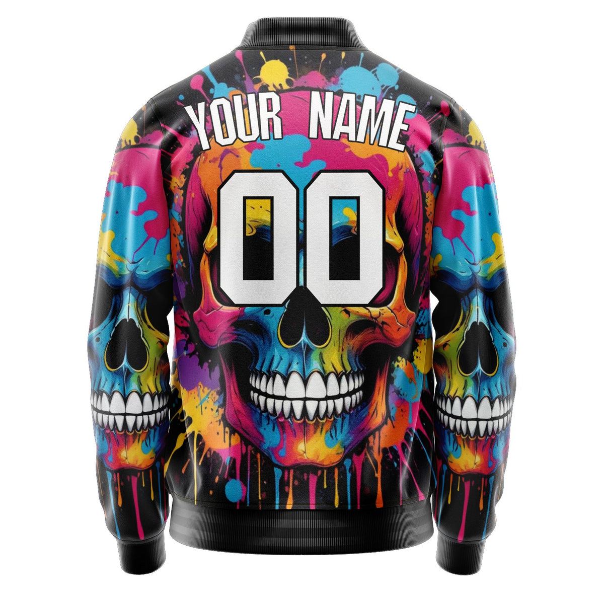 Custom Black Skull Jacket