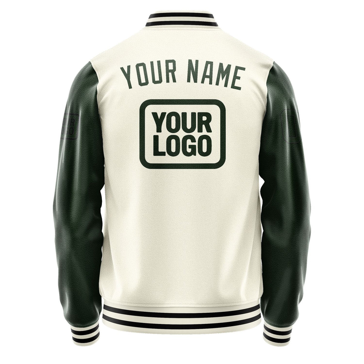 Custom Cream Dark Green Jacket JA030306031717060617