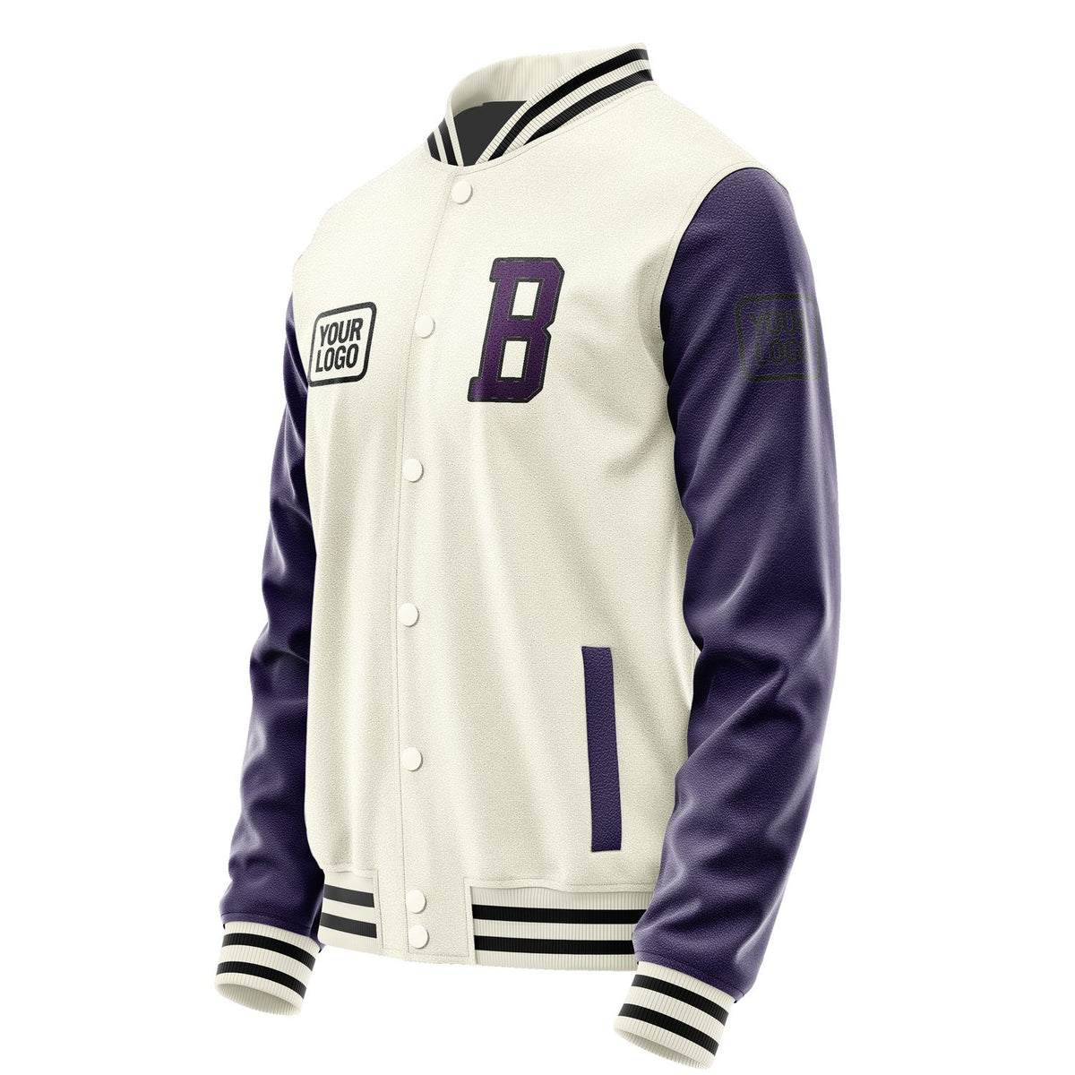 Custom Cream Purple Jacket JA030307031717070717