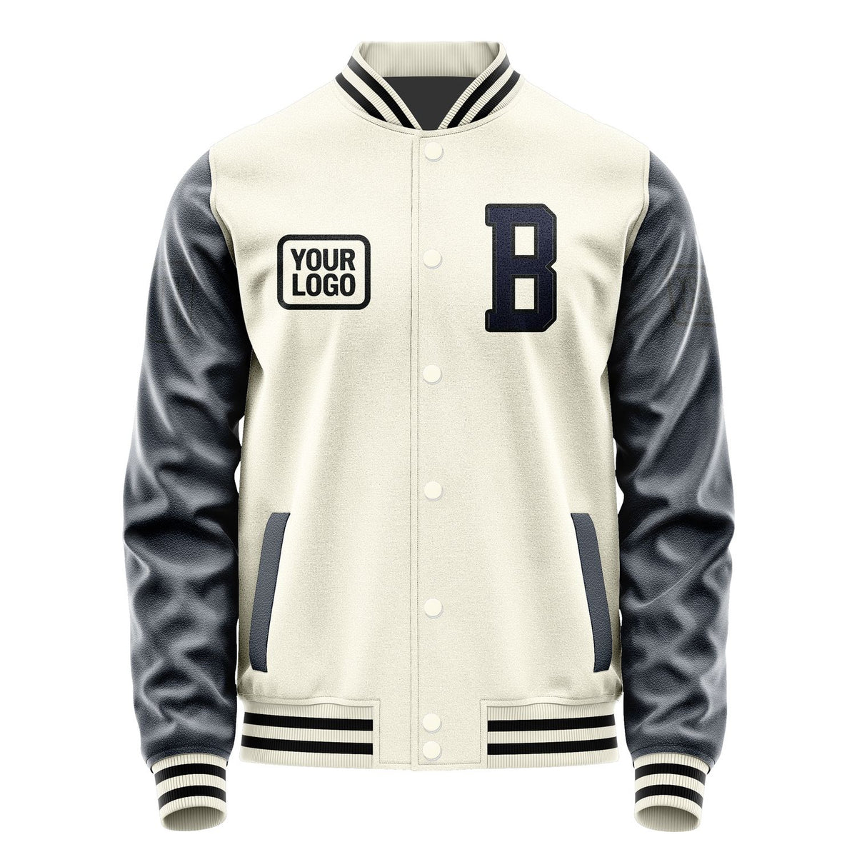 Custom Cream Navy Jacket JA030311031717111117