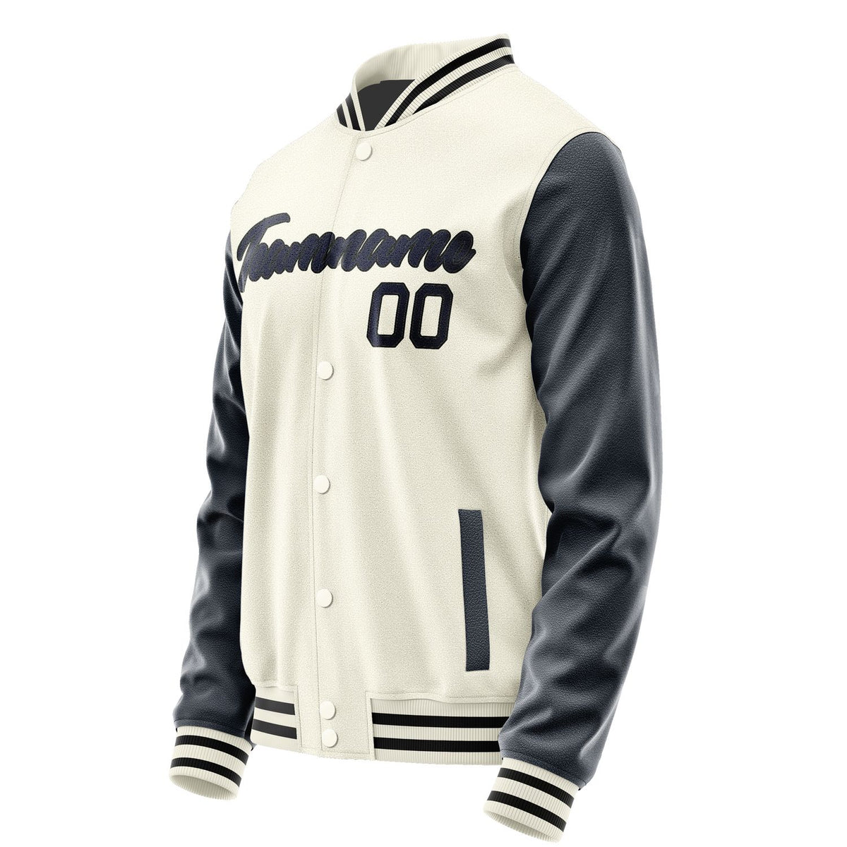 Custom Cream Navy Jacket JA0303110317B21711