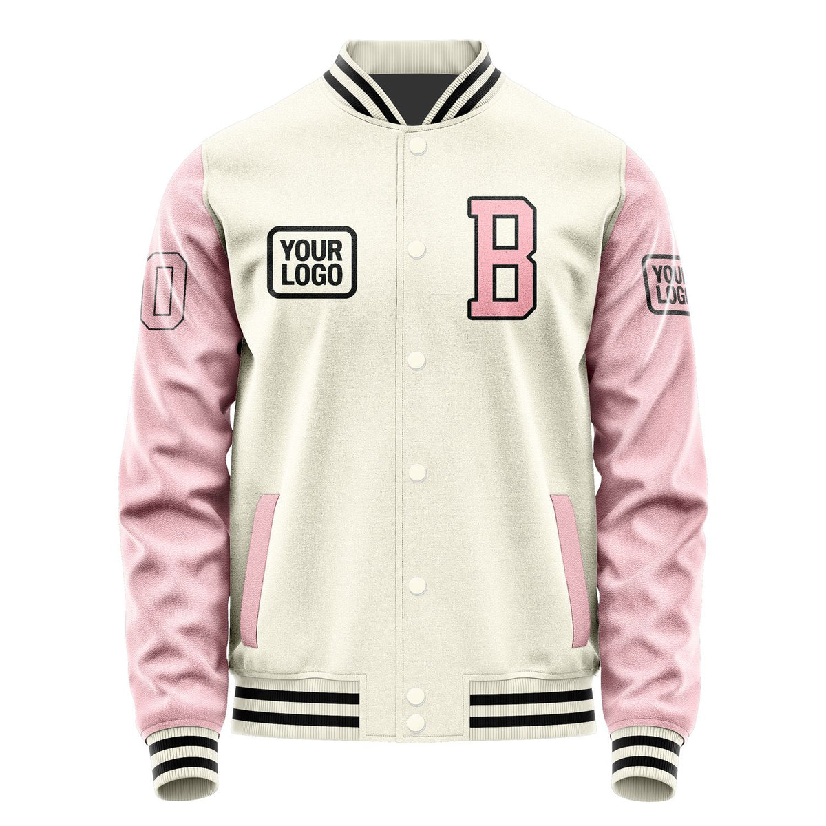 Custom Cream Light Pink Jacket JA030321031717212117