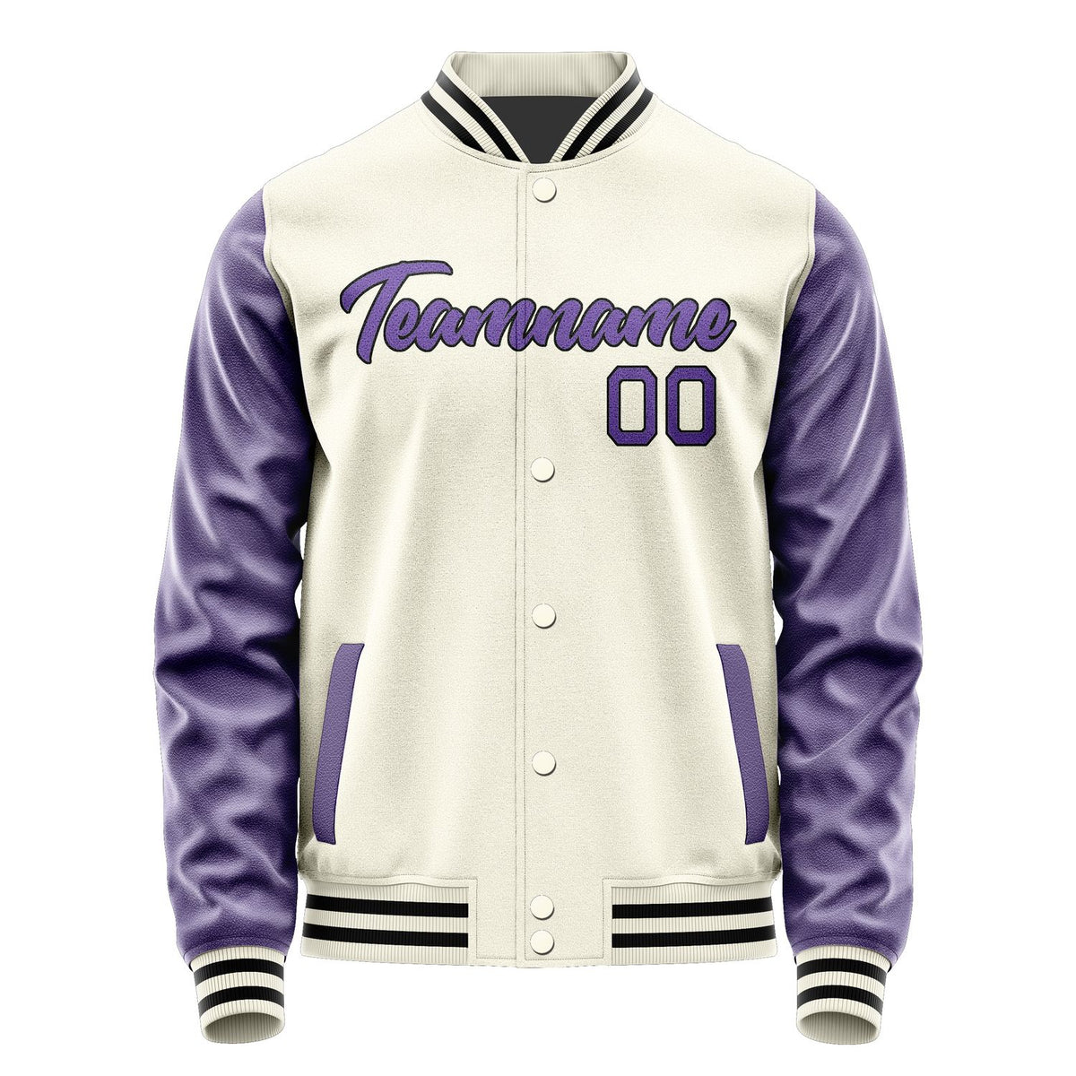 Custom Cream Light Purple Jacket JA0303230317B21723