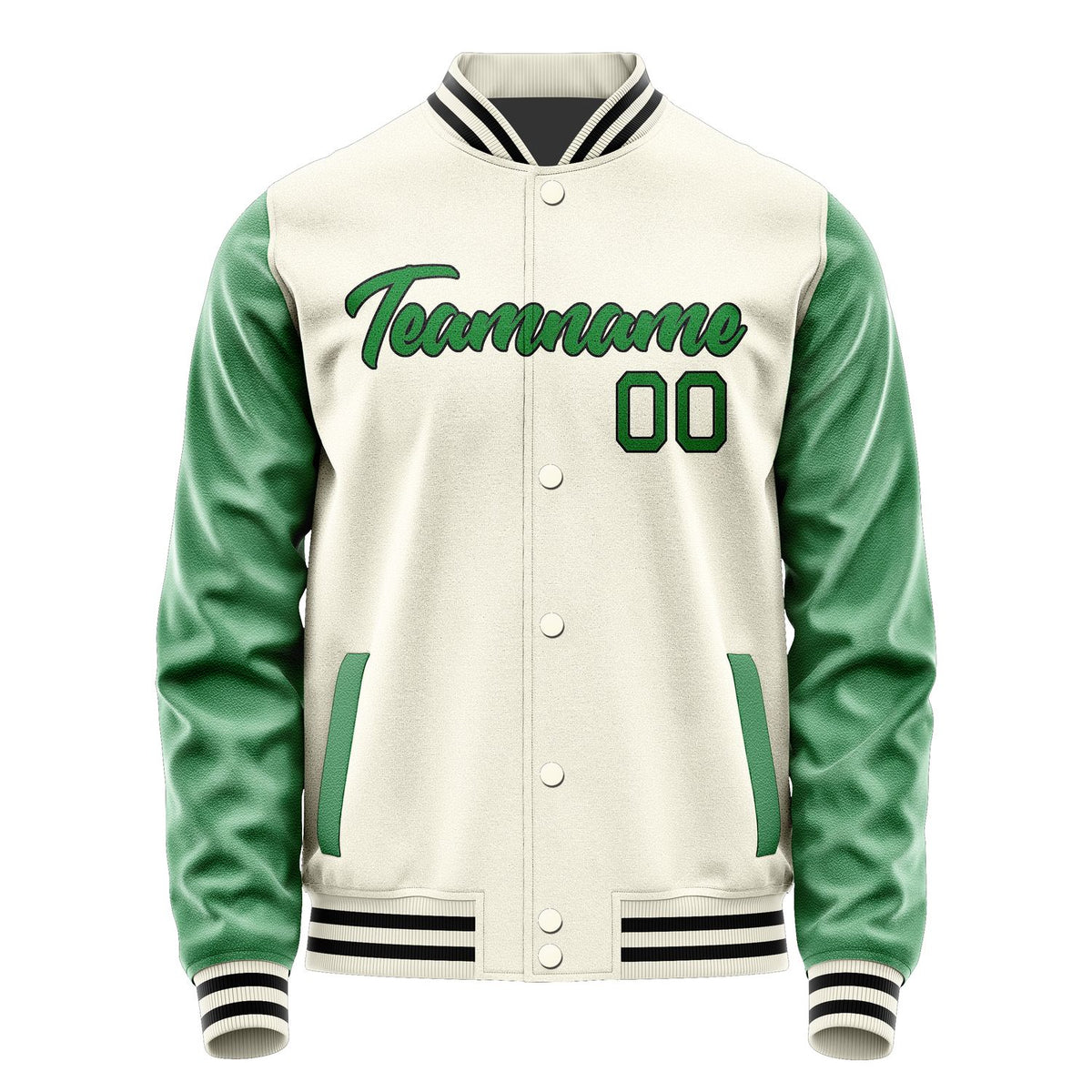 Custom Cream Emerald Green Jacket JA0303240317B21724