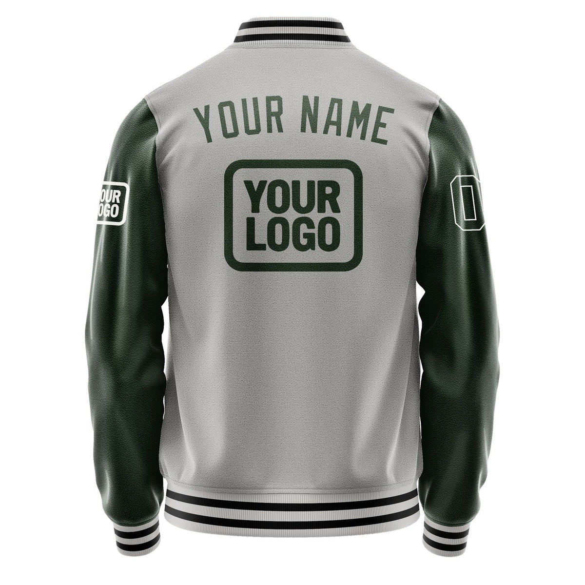 Custom Gray Dark Green Jacket JA040406041718060618