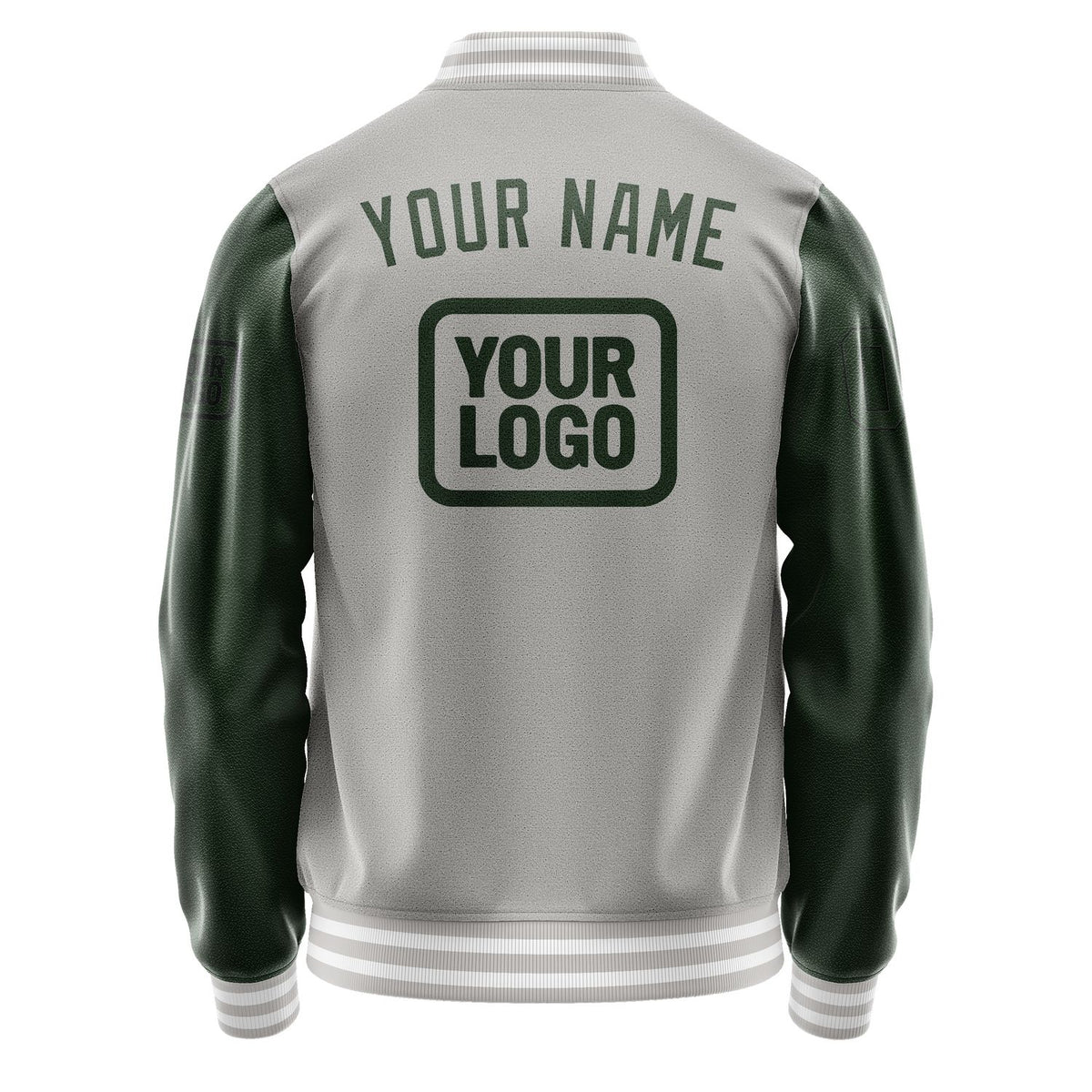 Custom Gray Dark Green Jacket JA040406041817060617