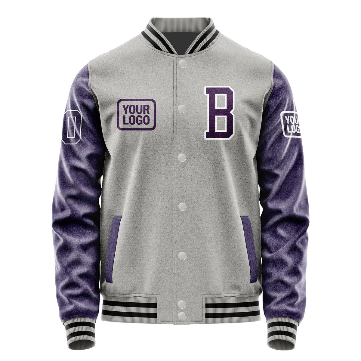 Custom Gray Purple Jacket JA040407041718070718