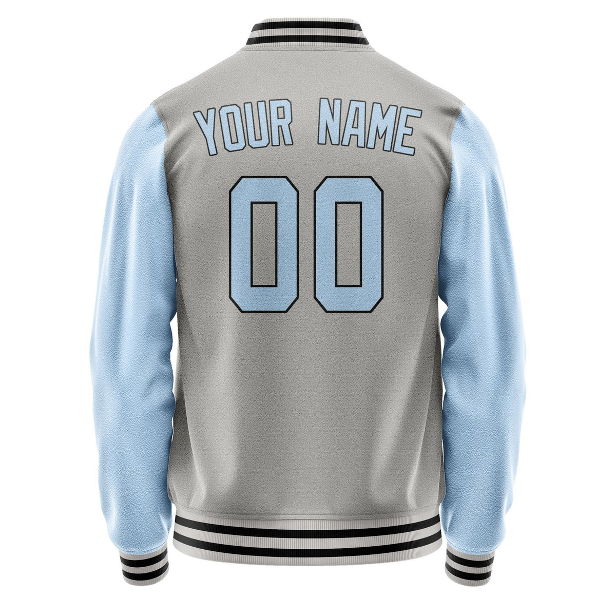 Custom Gray Light Blue Jacket JA0404080417B31708