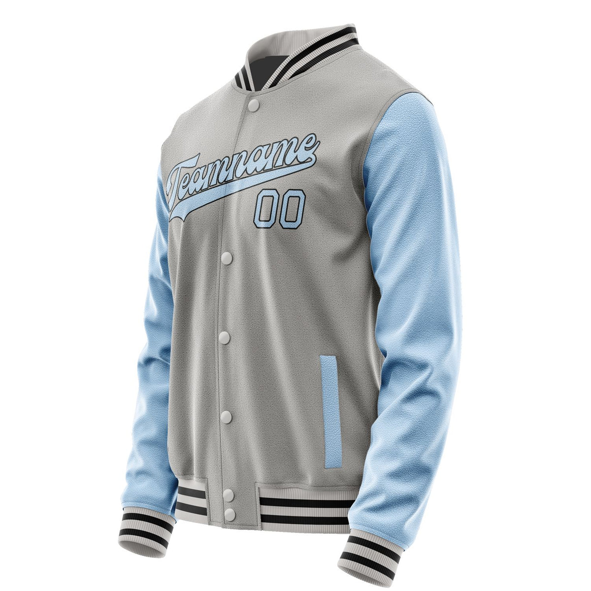 Custom Gray Light Blue Jacket JA0404080417B31708