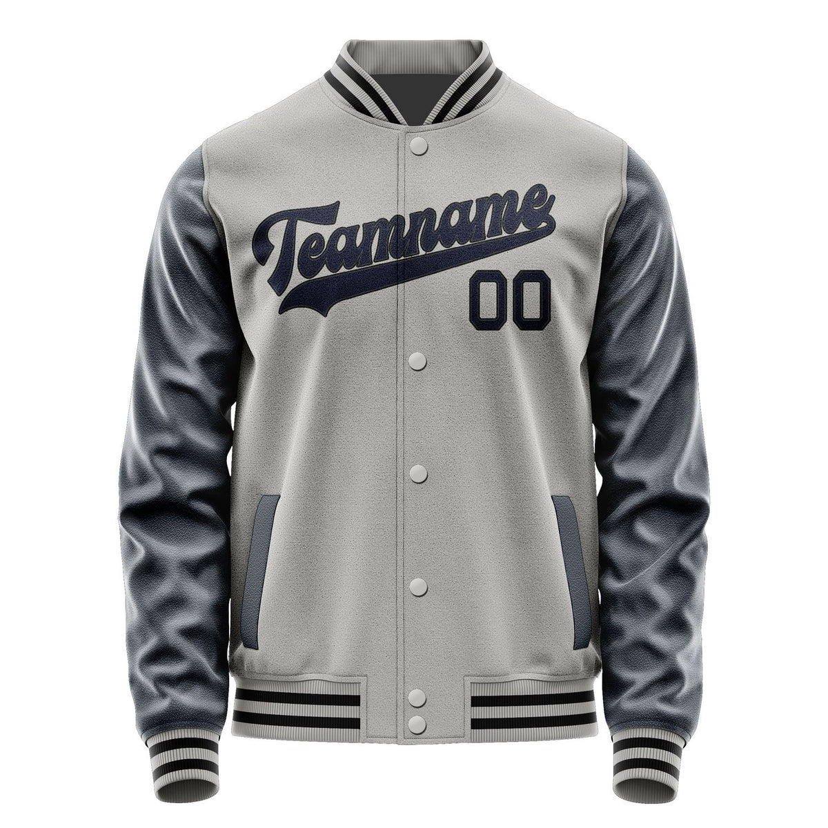 Custom Gray Navy Jacket JA0404110417B31711