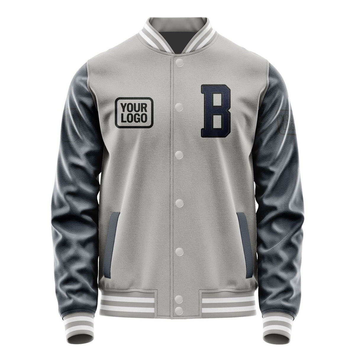 Custom Gray Navy Jacket JA040411041817111117