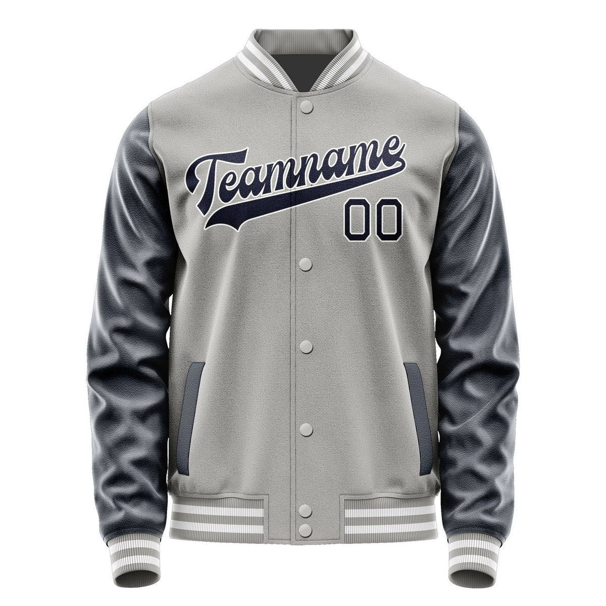 Custom Gray Navy Jacket JA0404110418B31811