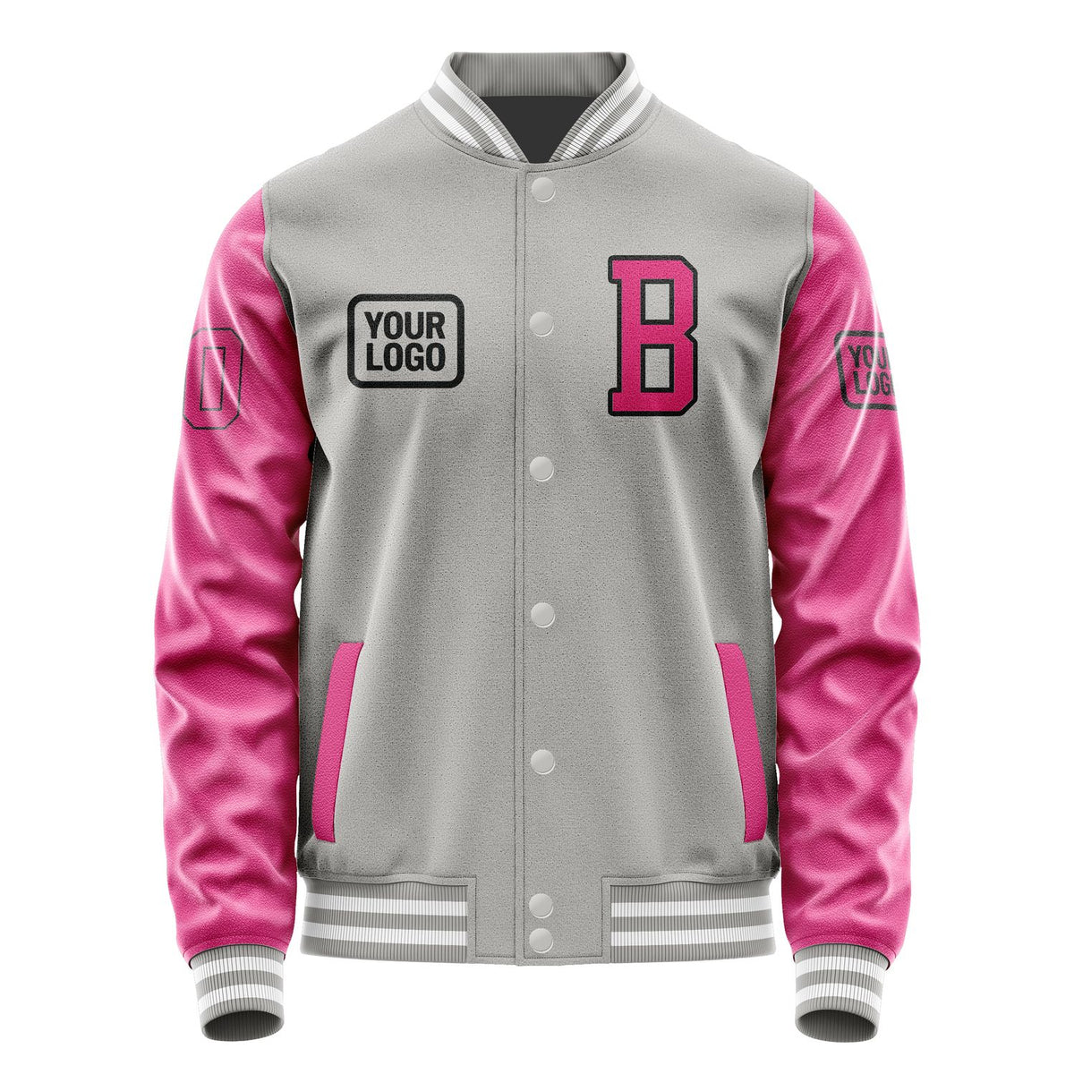 Custom Gray Pink Jacket JA040413041817131317