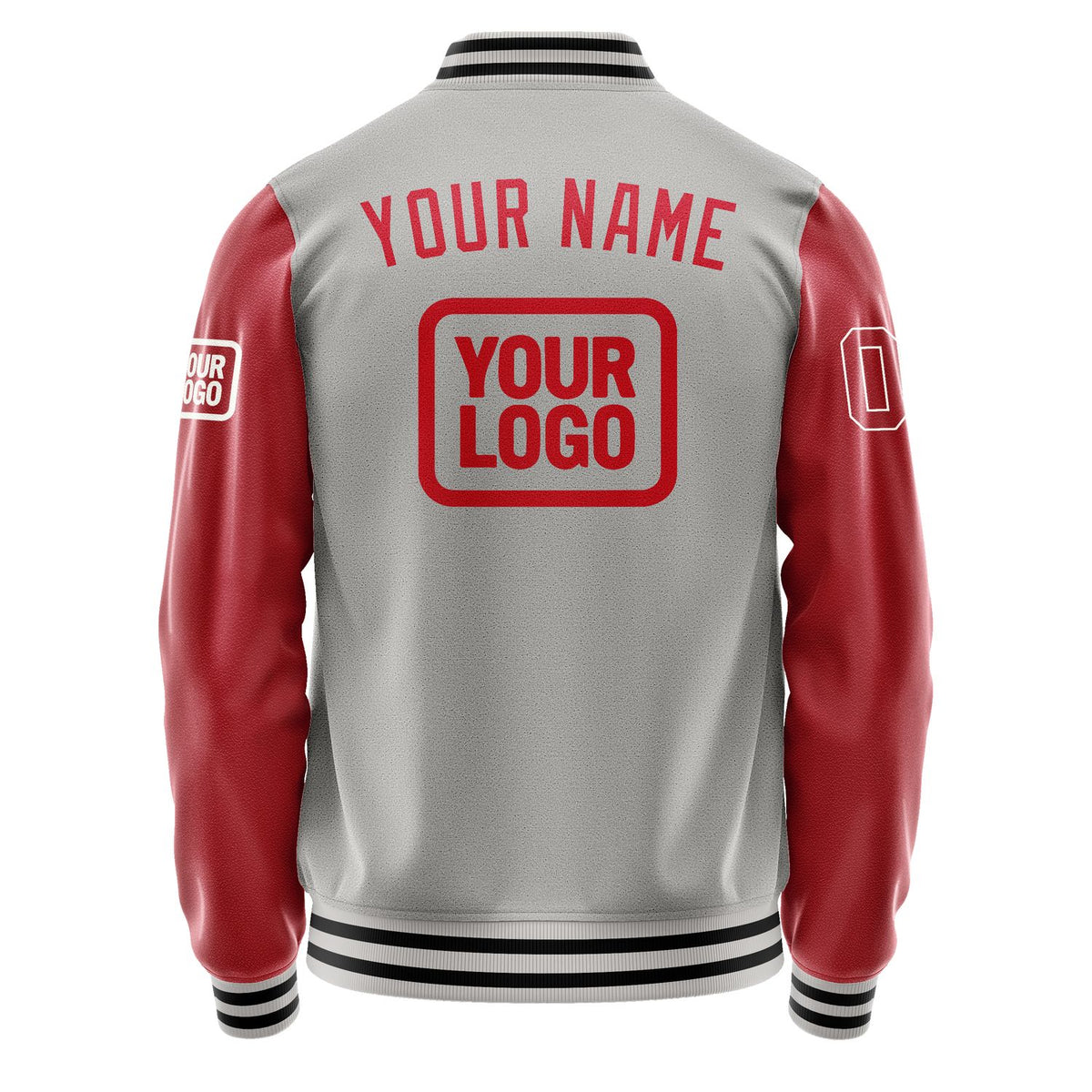 Custom Gray Red Jacket JA040414041718141418