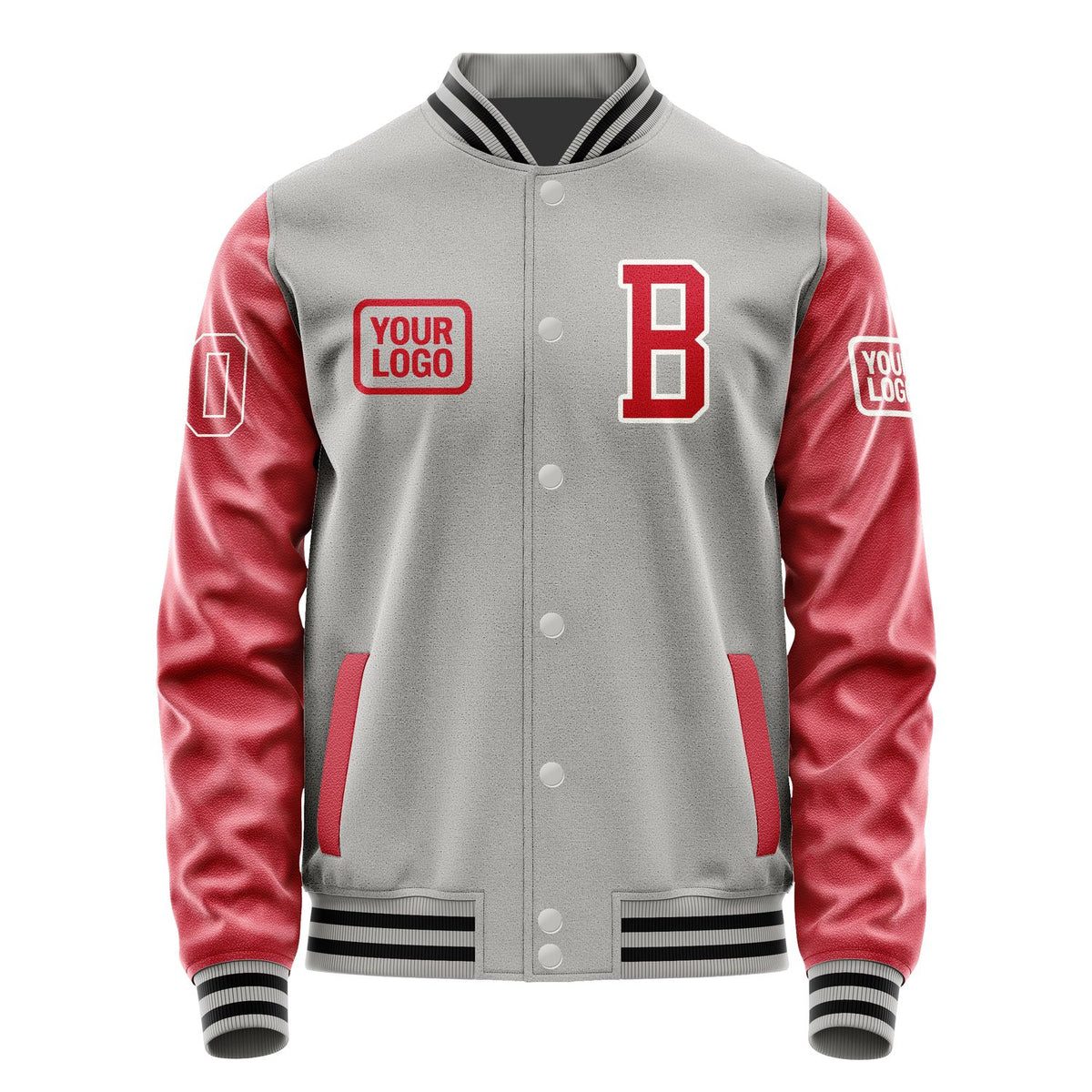 Custom Gray Red Jacket JA040414041718141418