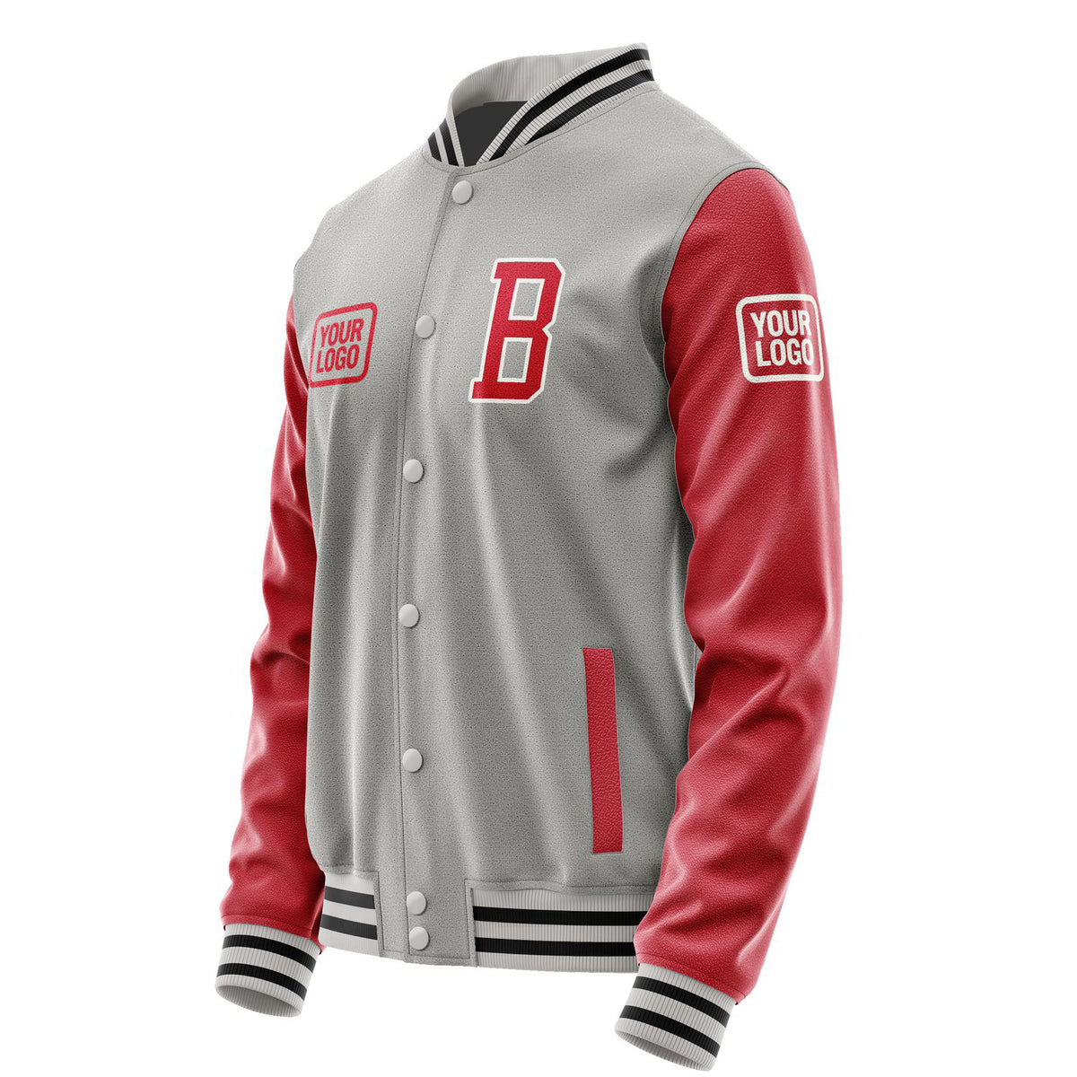 Custom Gray Red Jacket JA040414041718141418