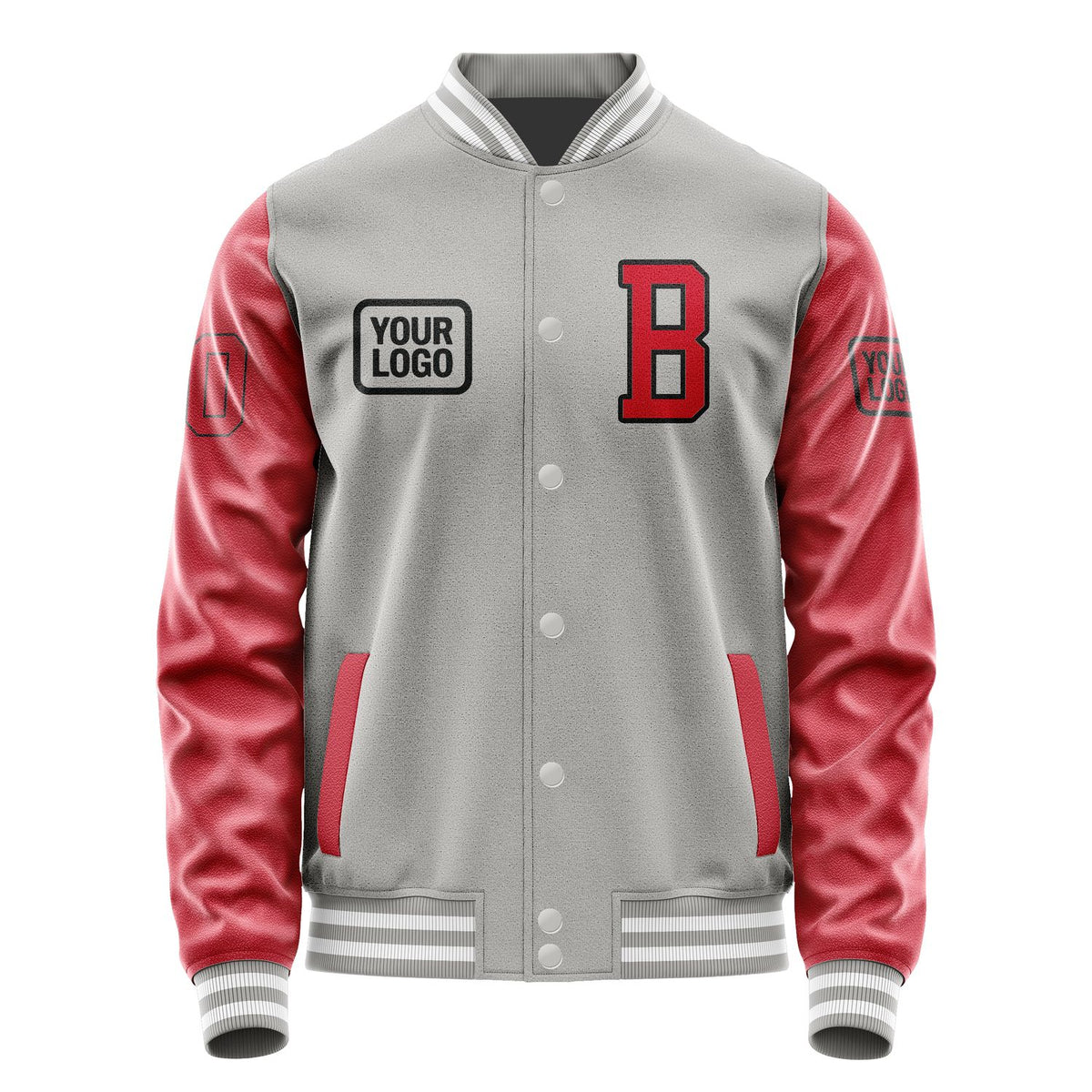 Custom Gray Red Jacket JA040414041817141417