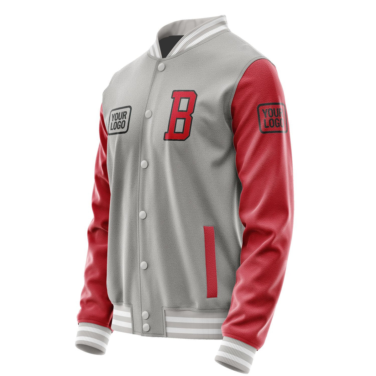 Custom Gray Red Jacket JA040414041817141417