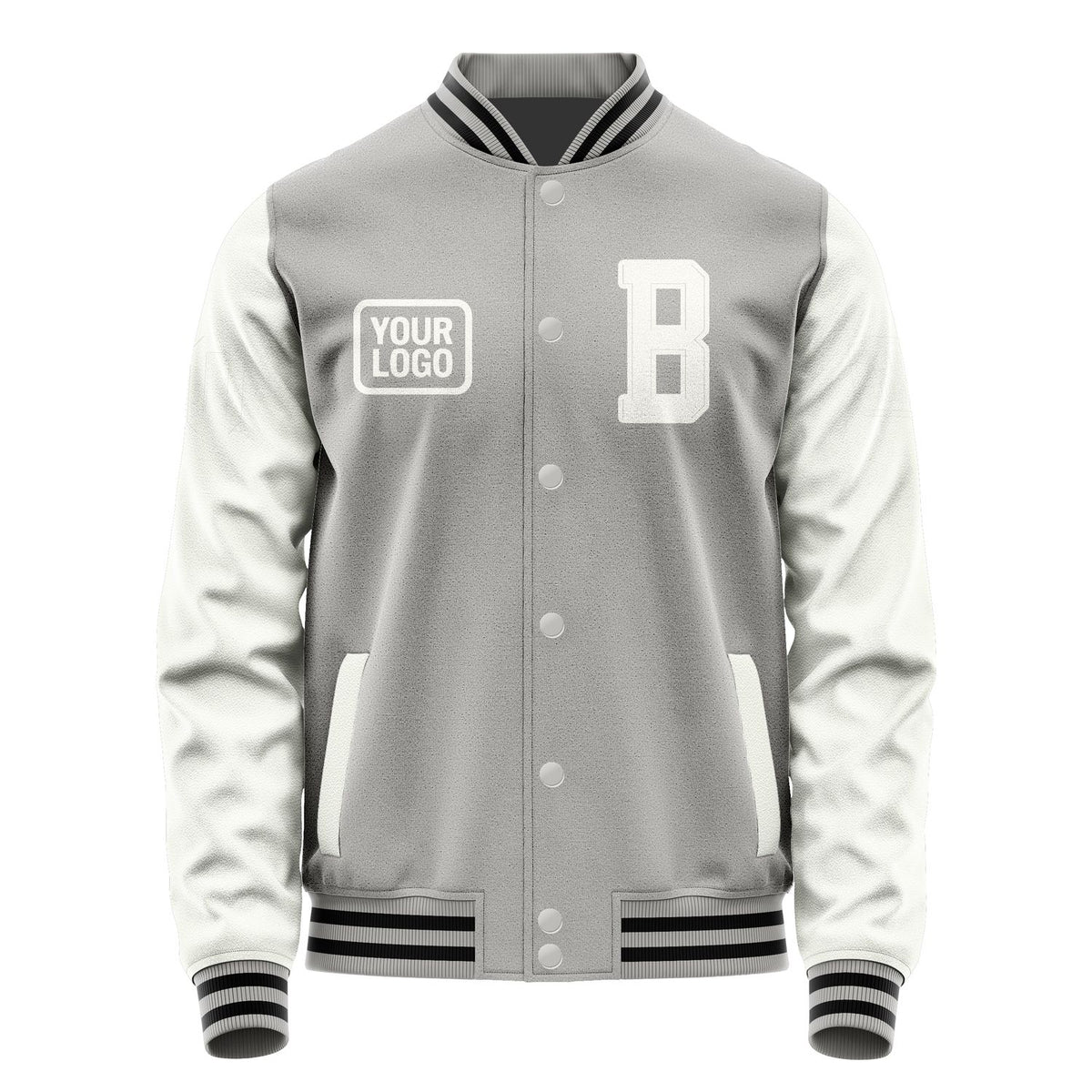 Custom Gray White Jacket JA040418041718181818