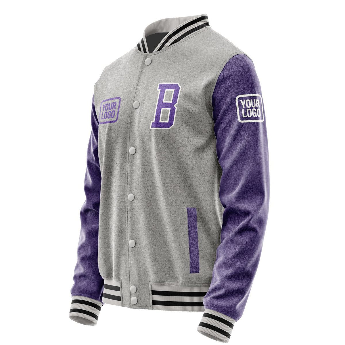 Custom Gray Light Purple Jacket JA040423041718232318