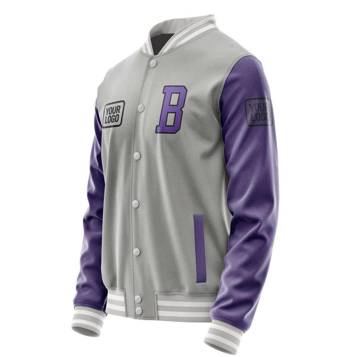 Custom Gray Light Purple Jacket JA040423041817232317