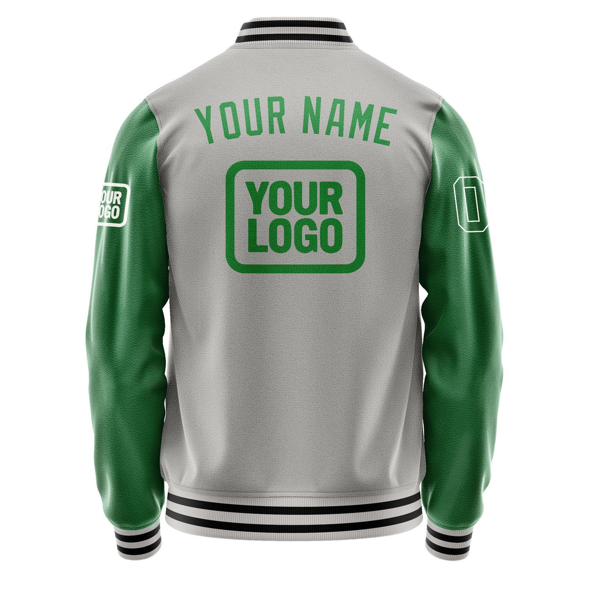 Custom Gray Emerald Green Jacket JA040424041718242418