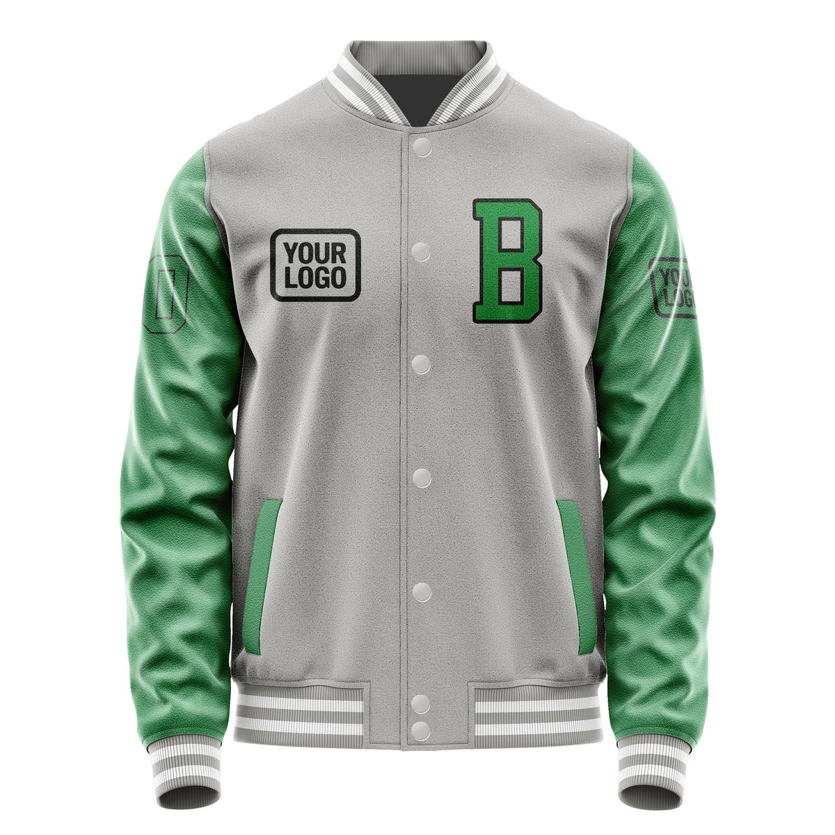 Custom Gray Emerald Green Jacket JA040424041817242417