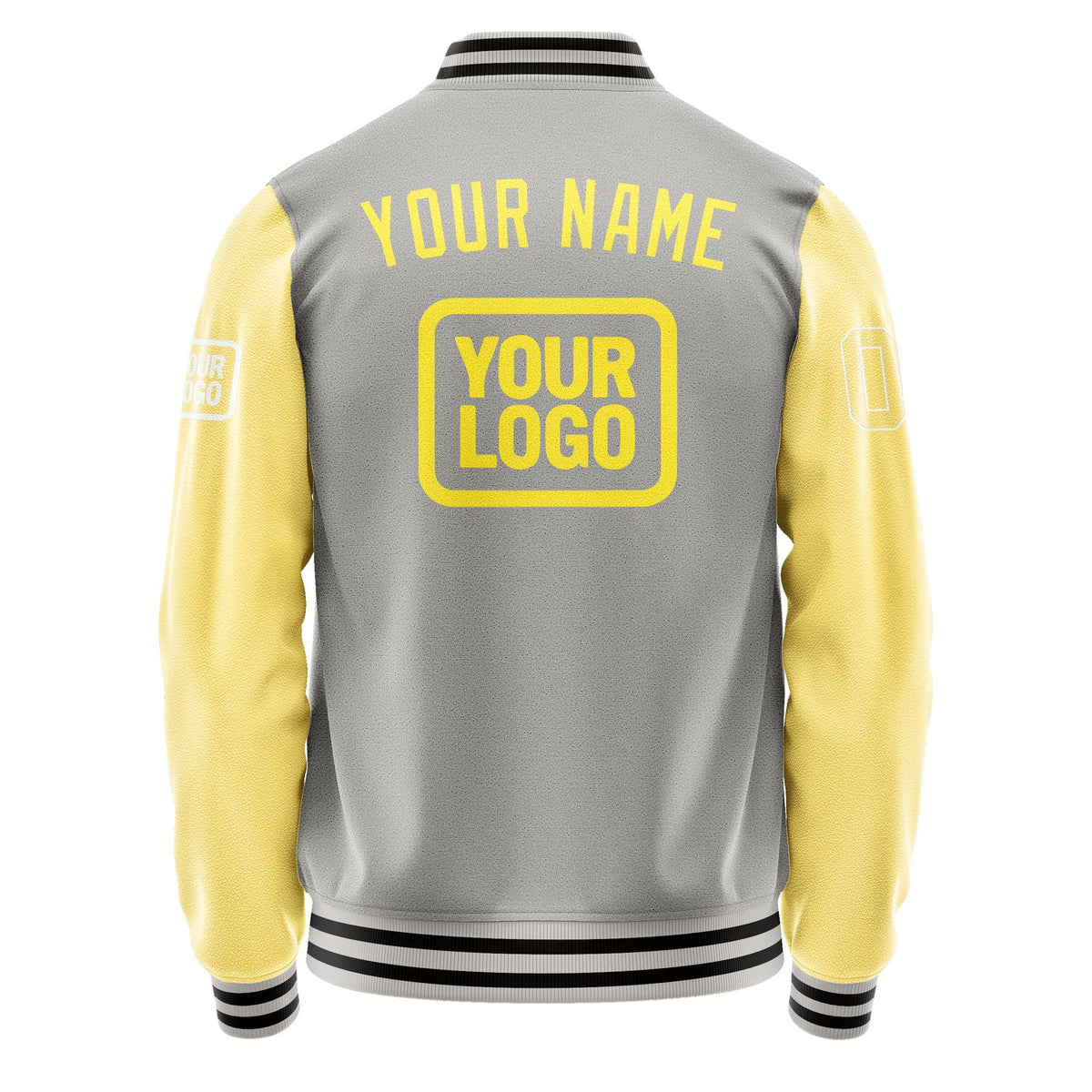 Custom Gray Light Yellow Jacket JA040426041718262618