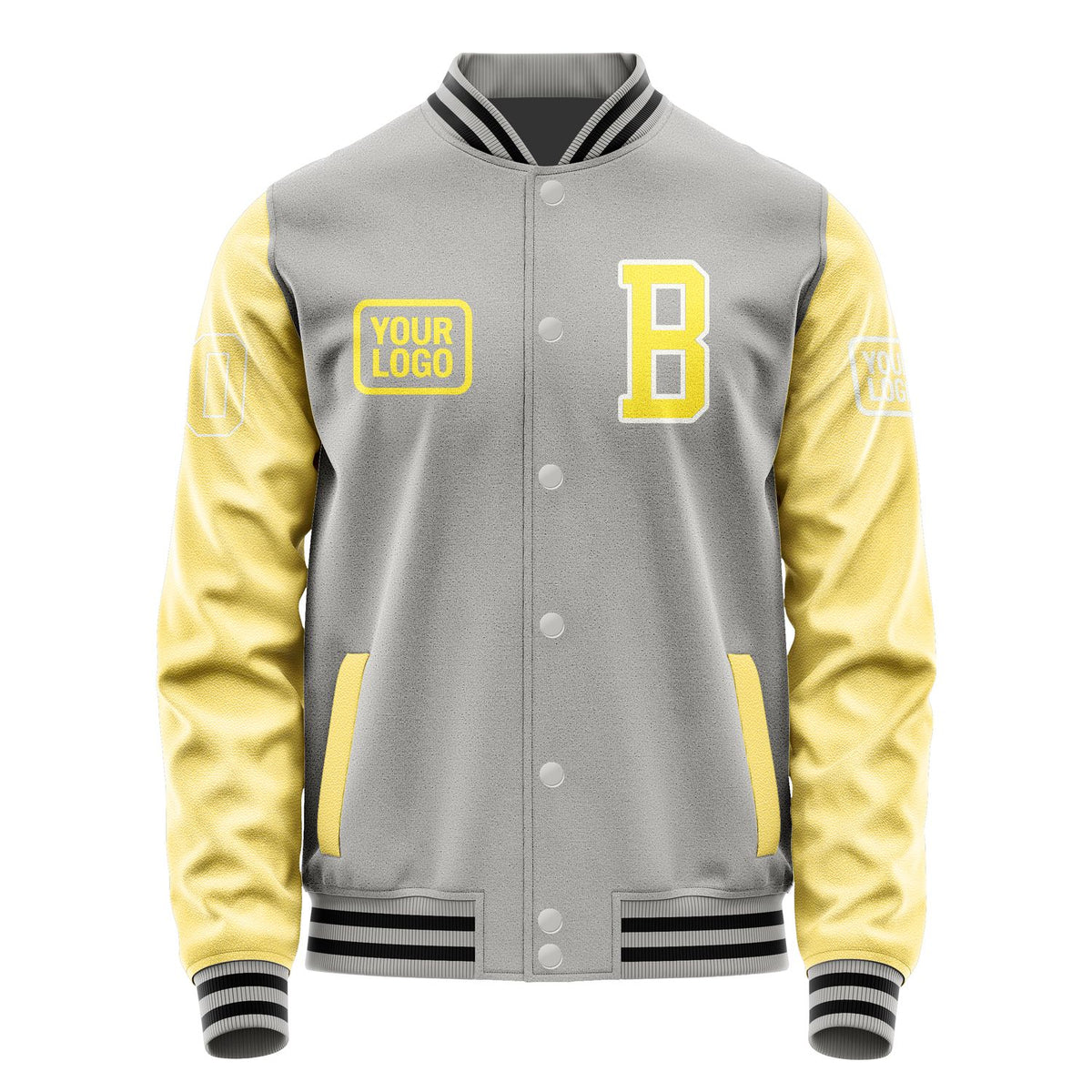 Custom Gray Light Yellow Jacket JA040426041718262618