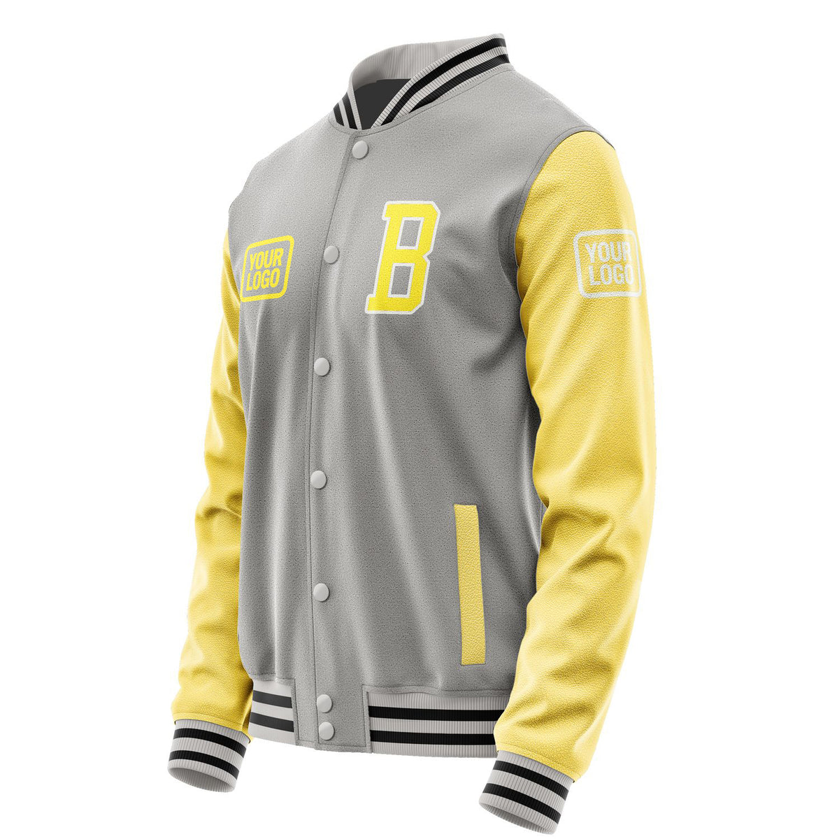 Custom Gray Light Yellow Jacket JA040426041718262618