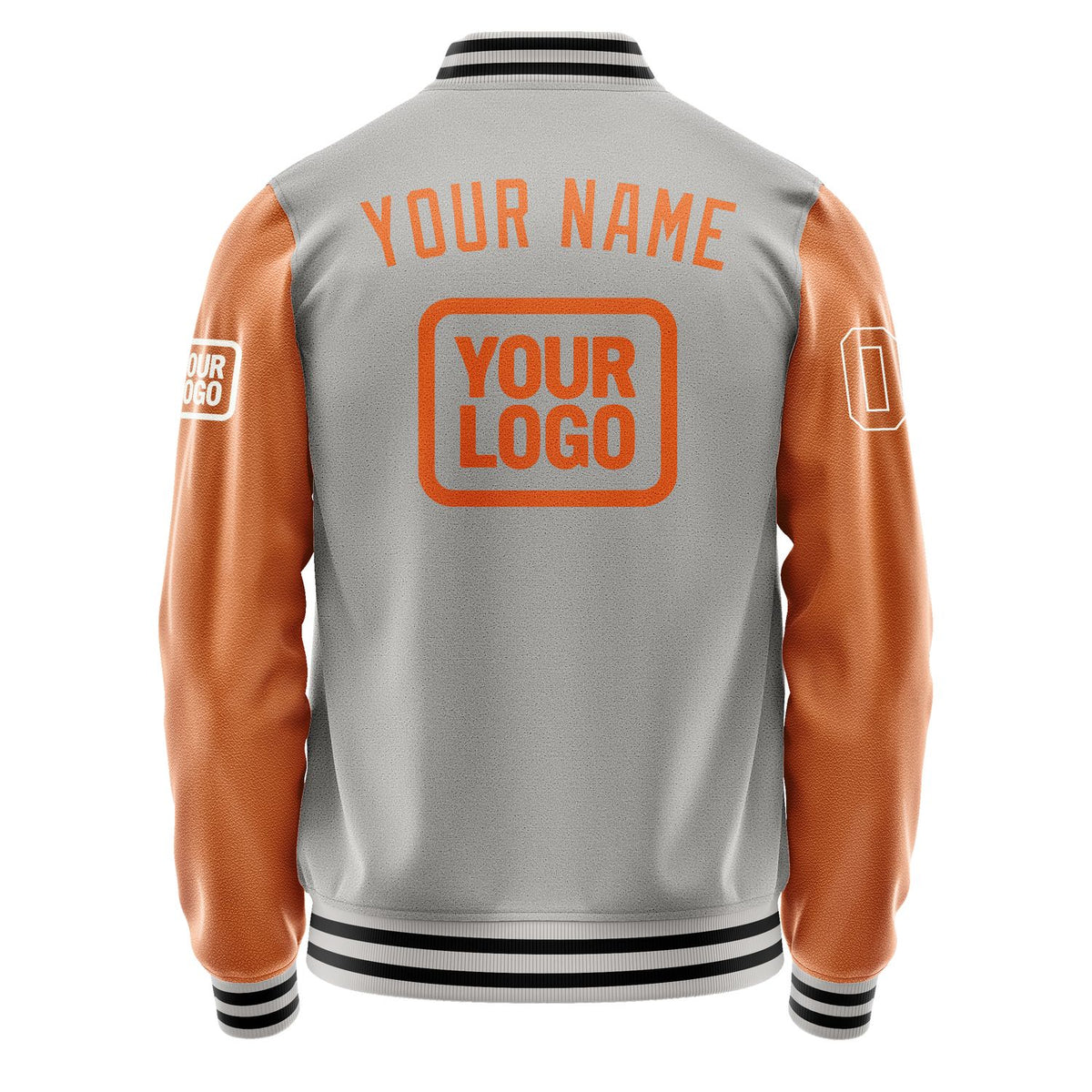 Custom Gray Orange Jacket JA040428041718282818