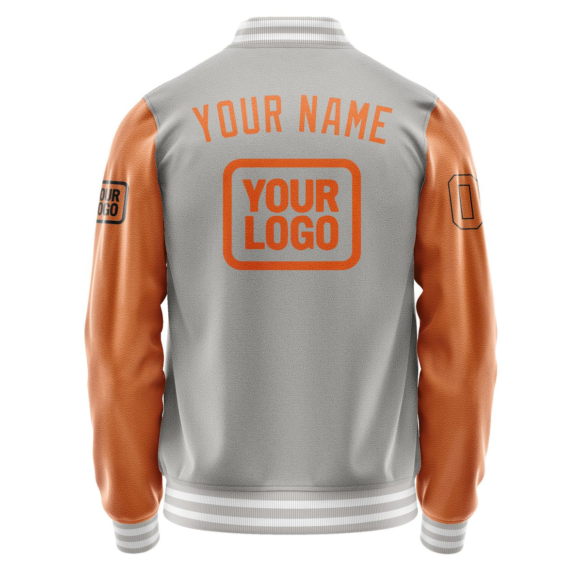 Custom Gray Orange Jacket JA040428041817282817