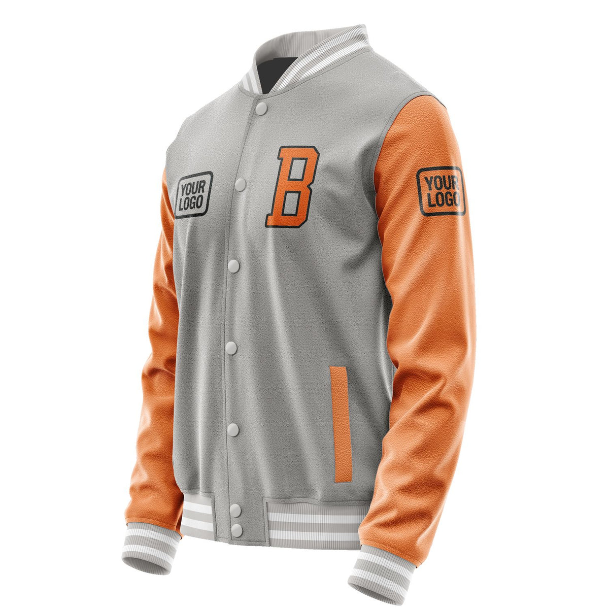 Custom Gray Orange Jacket JA040428041817282817