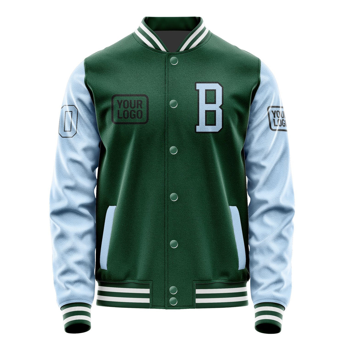 Custom Green Light Blue Jacket JA050508051817080817