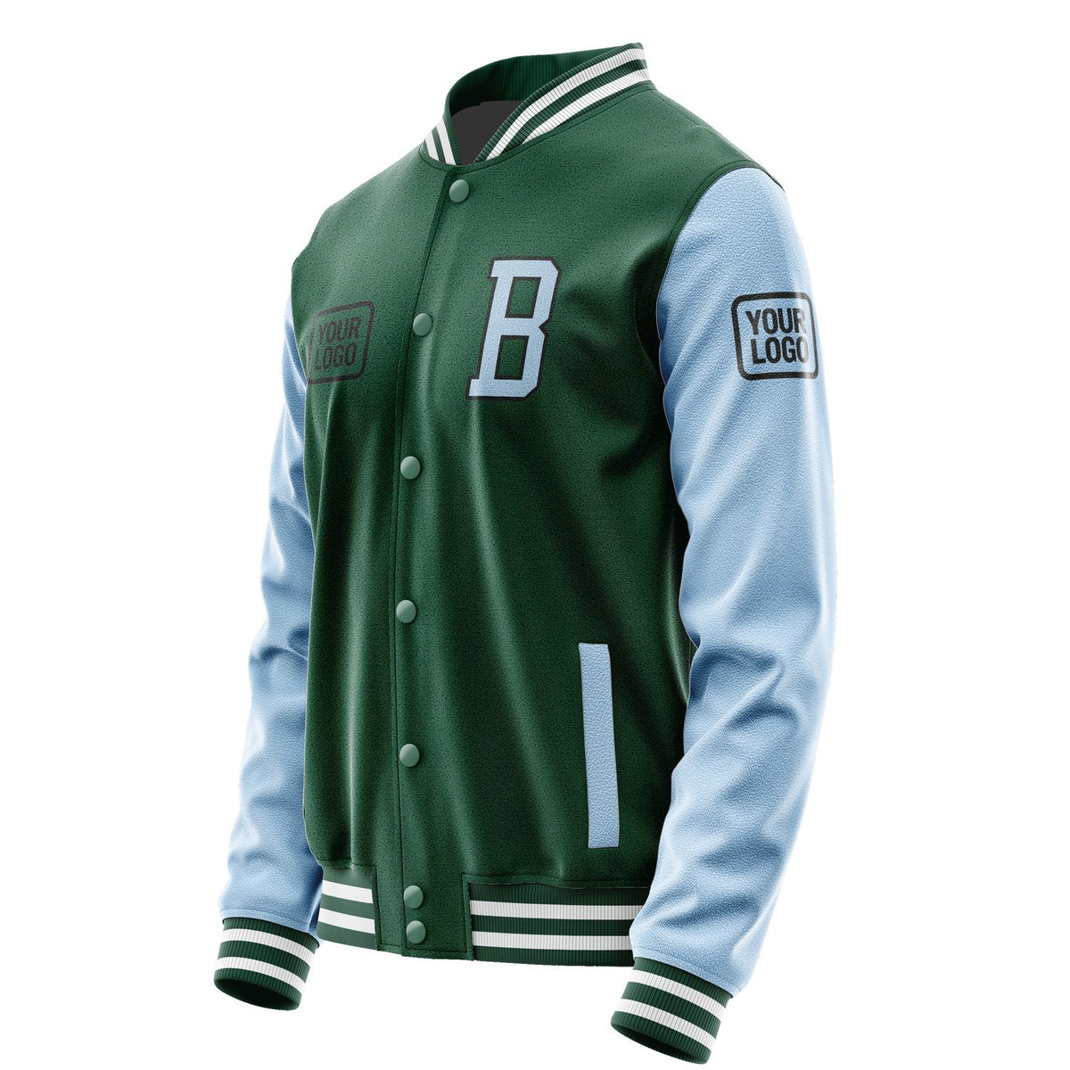 Custom Green Light Blue Jacket JA050508051817080817