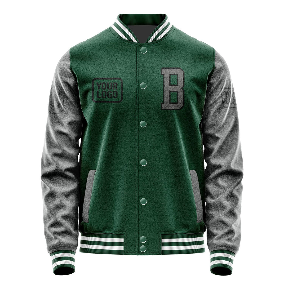 Custom Green Dark Grey Jacket JA050520051817202017