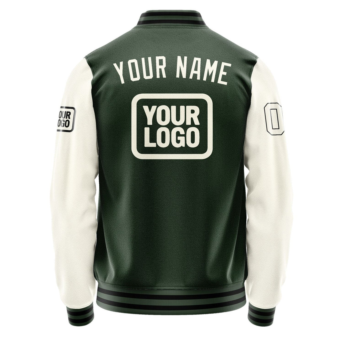 Custom Dark Green Cream Jacket JA060603061717030317