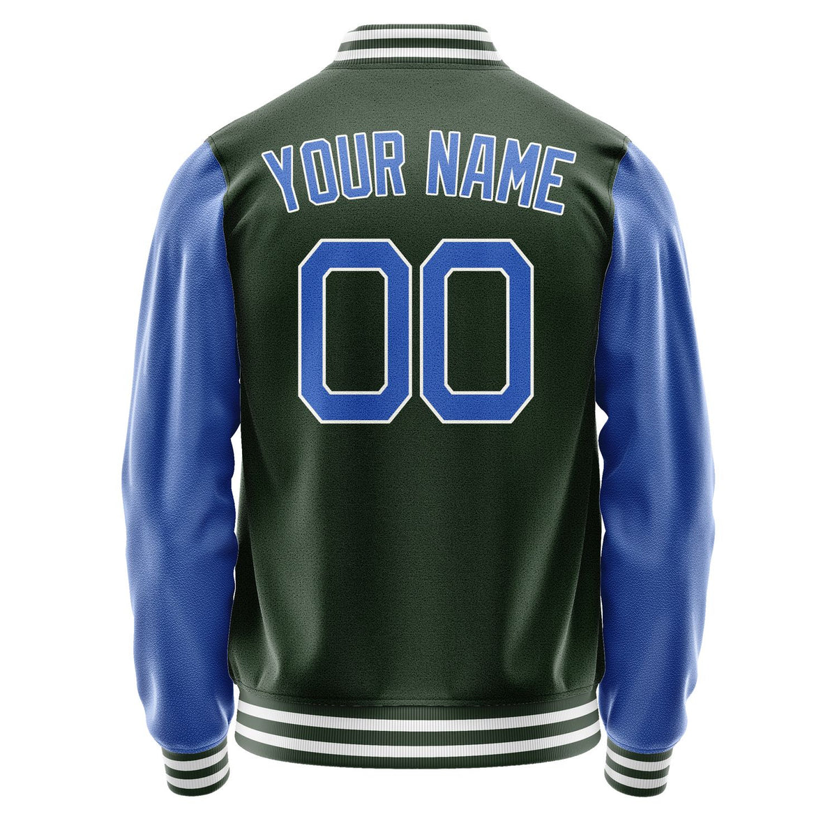 Custom Dark Green Sky Blue Jacket JA0606090618B21809