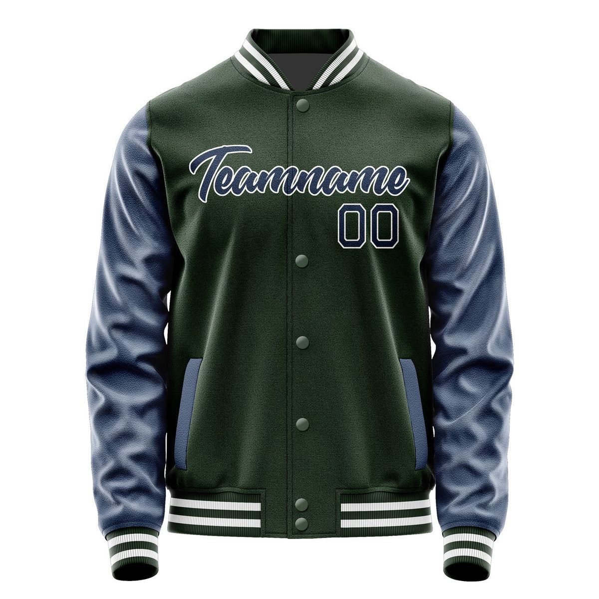 Custom Dark Green Blue Jacket JA0606100618B21810