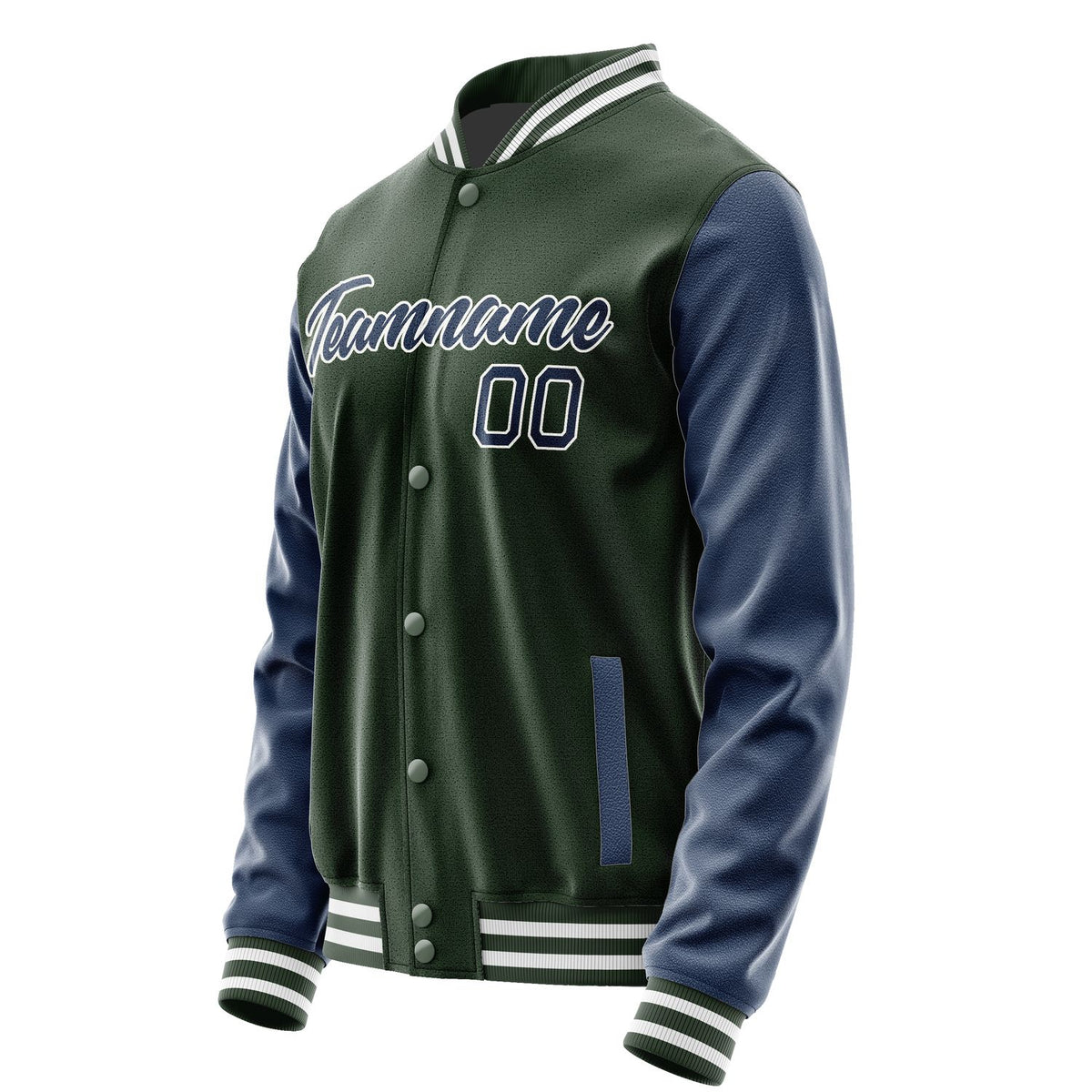 Custom Dark Green Blue Jacket JA0606100618B21810